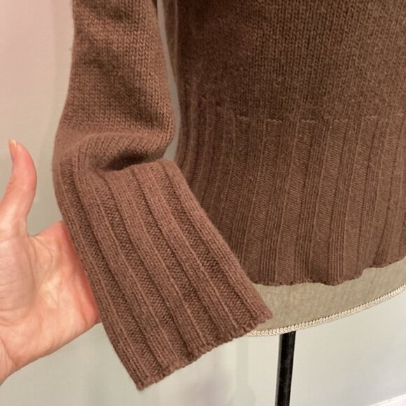 SISLEY Turtleneck Sweater Brown Wool Chunky Angora - Picture 7 of 12